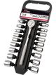 Draper Tools 3/8 Sq. Dr. mm/Af Combined Socket Set 19 Piece