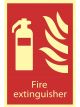 Draper Tools Glow In The Dark Fire Extinguisher Fire Equipment Sign