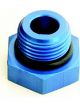 A-1 Products Fitting Plug 8 AN O-Ring Hex Head Aluminum Blue Anodize