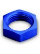 A-1 Products Bulkhead Fitting Nut 4 AN Aluminum Blue Anodize