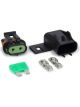 American Autowire Fuse Terminal Waterproof In-Line Plastic Black ATC /