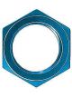 Aeroquip Bulkhead Fitting Nut - 4 AN - Aluminum - Blue Anodize - Pair
