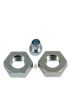 Aeroquip Bulkhead Fitting Nut - 3 AN - Steel - Natural - Pair
