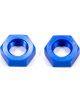 Aeroquip Bulkhead Fitting Nut - 4 AN - Aluminum - Blue Anodize - Pair