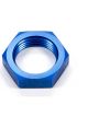 Aeroquip Bulkhead Fitting Nut - 12 AN - Aluminum - Blue Anodize - Each