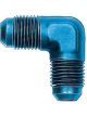 Aeroquip Fitting Adapter 90 Degree 3 AN Male to 3 AN Male Aluminum Bl
