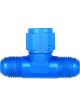 Aeroquip Fitting Adapter Tee 6 AN Male x 6 AN Male x 6 AN Female Alum