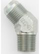 Aeroquip Fitting Adapter 45 Degree 3 AN Male to 1/8 in NPT Male Steel