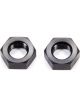 Aeroquip Bulkhead Fitting Nut - 4 AN - Aluminum - Black Anodize - Pair