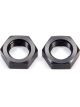 Aeroquip Bulkhead Fitting Nut - 6 AN - Aluminum - Black Anodize - Pair
