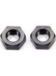 Aeroquip Bulkhead Fitting Nut - 3 AN - Aluminum - Black Anodize - Pair