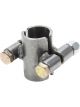 Allstar Performance Tube Clamp 2-Bolt 1 in ID 2 in Wide Steel Natural