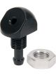 Allstar Performance Overflow Nozzle 1/4 in Hose Barb Aluminum Black