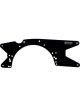 Allstar Performance Motor Plate Mid 1/4 in Thick Aluminum Black Powd