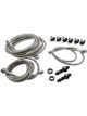 Allstar Performance Brake Line Kit Front 3 AN Hose 4 AN Ends Fitting