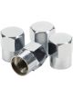 Allstar Performance Valve Stem Cap - Hex - Steel - Chrome - Set of 4