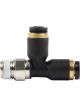 Allstar Performance Fitting Adapter Tee 3/16 in Female Pushlock x 3/