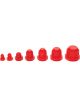 Allstar Performance AN Dust Plug - 3 AN-16 AN - Plastic - Red - Kit