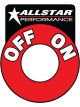 Allstar Performance Information Sticker On / Off Allstar Battery Dis