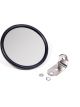 Coleman Machine Mirror Side View Round 5 in Diameter L Bracket Steel Bla