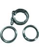 Dynatech V-Clamp Assembly 3-1/2 in OD Tubing Steel Rings Stainless..