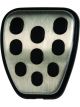 Ford Pedal Pad Brake / Clutch Rubber Pads Aluminum Clear Anodize For