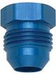Fragola Fitting Plug 16 AN Male Hex Head Aluminum Blue Anodize