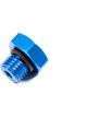 Fragola Fitting Plug 4 AN Male O-Ring Hex Head Aluminum Blue Anodize