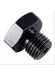 Fragola Fitting Plug 8 AN O-Ring Hex Head Aluminum Black Anodize
