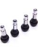 Gorilla Valve Stem Pull Through Rubber Chrome Cover and Cap Set of 4