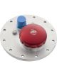 Jaz Fuel Cell Filler Plate Vented Twist Lock Cap Flat Mount Straig