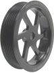 Krc Power Steering Power Steering Pulley Serpentine 6-Rib 17 Spl