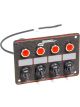 Longacre Switch Panel Dash Mount 5-1/4 x 3-5/8 in 4 Toggles Indicato