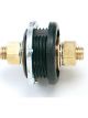 Longacre Battery Cable Connector Bulkhead 6V to 36V Brass 1-1/4 in D