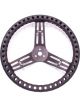 Longacre Steering Wheel 14 in Diameter 3 Spoke 2-1/2 in Dish Drilled