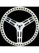 Longacre Steering Wheel 14 in Diameter 3 Spoke 2-1/2 in Dish Drilled