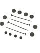 Mr Gasket Electric Fan Mount Kit Push Through Radiator Style Nylon Bl
