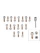 Mr Gasket Header Bolt Locking 8 mm x 1.25 Thread 25 mm Long Hex Head St