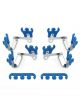 Mr Gasket Spark Plug Wire Loom Valve Cover Mount 7-8 mm Chrome / Blue Kit