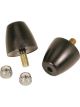 Prothane Bump Stop 1.563 in Tall 1-5/8 in OD 3/8 in Stud Mount Con