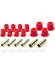 Prothane Leaf Spring Bushing Kit Rear Polyurethane Steel Red / Zinc Ox