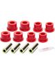 Prothane Leaf Spring Bushing Kit Front Polyurethane / Steel Red / Zinc