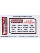 Quickcar Racing Products Information Sticker Switch Panel 16 Various F