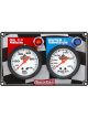 Quickcar Racing 2 Gauge Panel Flag Plate Oil & Water Temp 2-5/8in