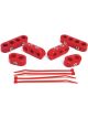 Taylor/Vertex Spark Plug Wire Divider 10.4 mm Wires Nylon Red Clamp Sty