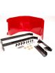 TCI Automatic Transmission Shield SFI 4.1 Aluminum Red Powder Coat TH3