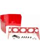 TCI Automatic Transmission Shield SFI 4.1 Alloy  Red Powder Coat C4 Kit