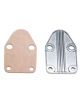 Trans-Dapt Fuel Pump Blockoff - Steel - Chrome For Small Block Chevy - Each
