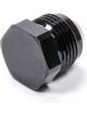 Triple X Race Components Fitting Plug 12 AN Hex Head Aluminum Bla