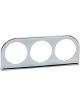 VDO Gauge Mounting Panel Three 2-1/16 in Holes Steel Chrome Universal (240-036)